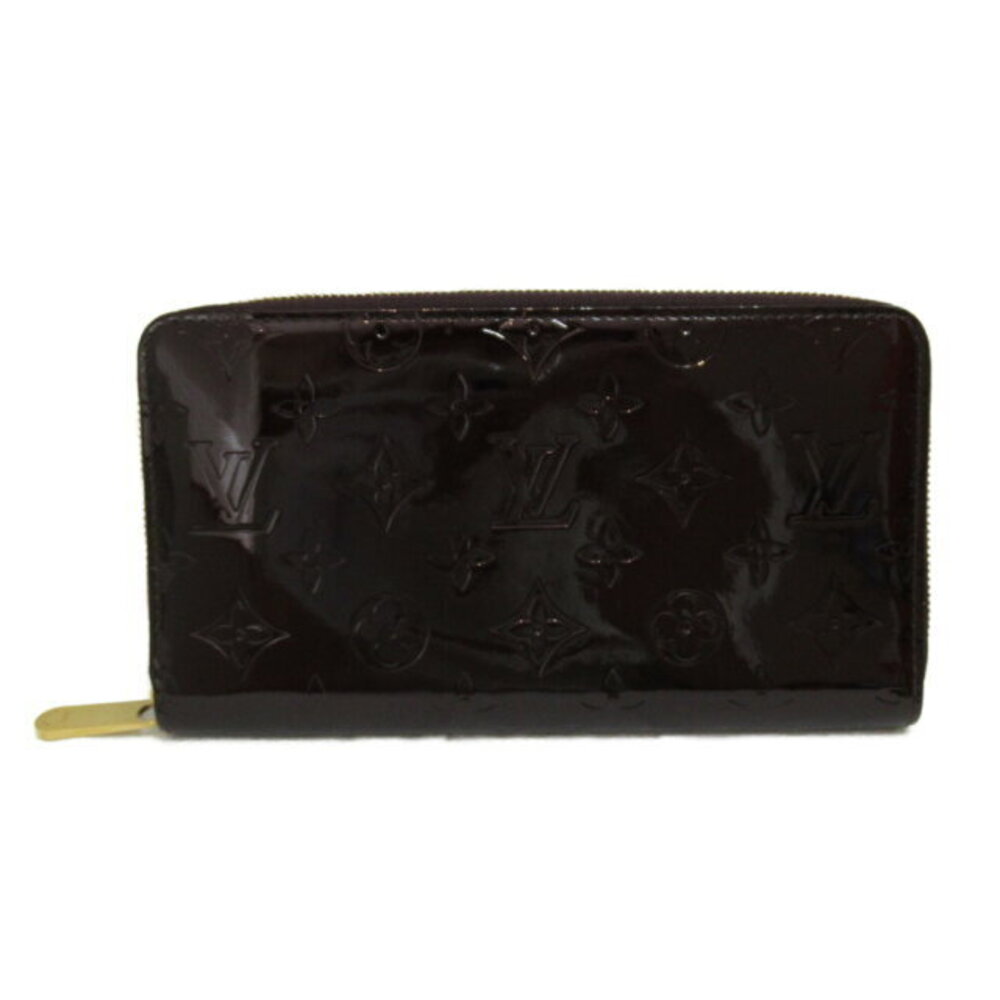 Louis Vuitton Zippy Organizer Long Wallet Round Vernis Patent Black